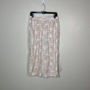 Patagonia Pants Womens Medium Hemp Pull On Wide Leg Side Slit Beachy Crop